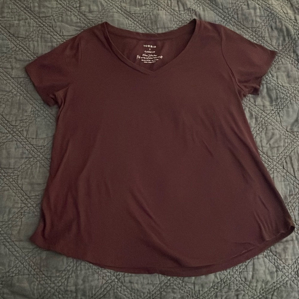 Torrid Classic Fit Tee Shirt (Maroon)